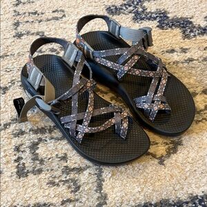 Chaco Gray and Orange Strappy Sandals women’s size 7
